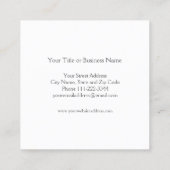 ミニマリエレガントスト金ゴールドリーフ名刺 スクエア名刺 (裏面)