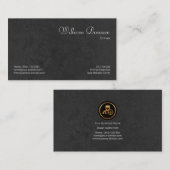 ミニマリエレガントスト·グレー·ドグランジライビング 名刺 (正面/裏面)