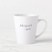ミニマリエレガントスト·スクリプトパーソナライズされた名 カフェラテマグ (右)