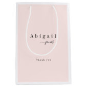 ミニマリエレガントスト·スクリプトパーソナライズされた名 ミディアムペーパーバッグ (正面)