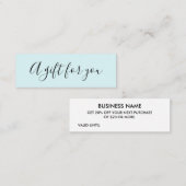 ミニマリエレガントスト·トレンディーモダン·ディスカウント·カード スキニー名刺 (正面/裏面)