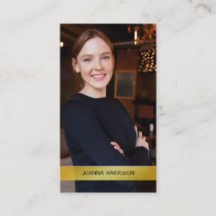 ミニマリエレガントスモダントの金属金ゴールドバンド写真 名刺