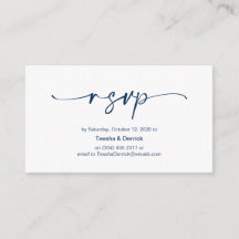 ミニマリカジュアルストのネイビーブルーインクペン、ウェディングRSVP