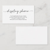 ミニマリカジュアルストの黒いインクペン、ディスプレイシャワー エンクロージャーカード (正面/裏面)