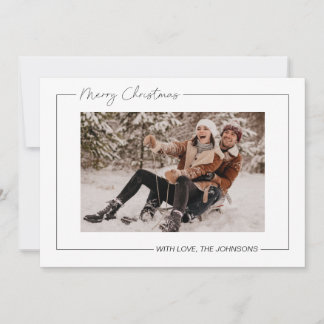 ミニマリシックのクリスマスカード 招待状