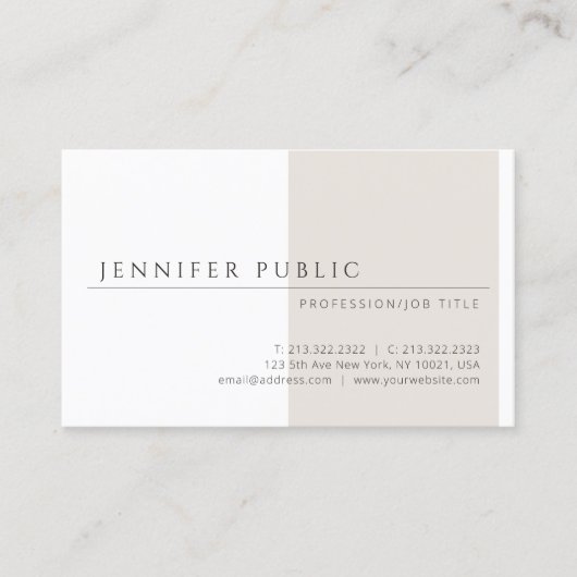 ミニマリシンプルストエレガントデザインテンプレート 名刺 (正面)