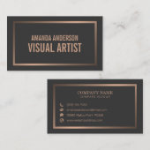 ミニマリシンプルストブロンズ|名刺 名刺 (正面/裏面)