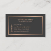 ミニマリシンプルストブロンズ|名刺 名刺 (裏面)