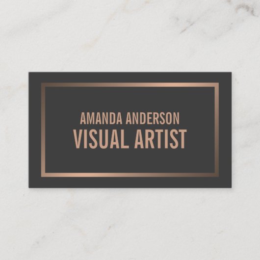 ミニマリシンプルストブロンズ|名刺 名刺 (正面)