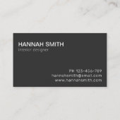 ミニマリシンプルストマットブラック名刺 名刺 (裏面)