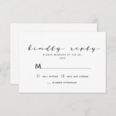 ミニマリシンプルストモダン記念追悼回答 出欠カード (正面/裏面)