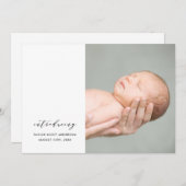 ミニマリシンプルスト誕生の発表 招待状 (正面/裏面)