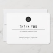 ミニマリシンプルスト – ビジネス サンキューカード (正面)