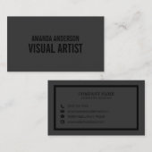 ミニマリシンプルスト·ブラック|名刺 名刺 (正面/裏面)