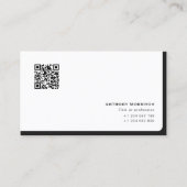 ミニマリシンプルストQRコードプロフェッショナル  名刺 (正面)