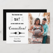 ミニマリスおもしろいトが妊娠をつながり 案内状 (正面/裏面)