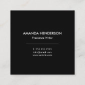 ミニマリスエレガントトプロフェッショナル広場 スクエア名刺 (裏面)