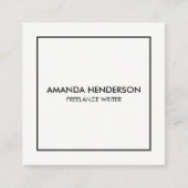 ミニマリスエレガントトプロフェッショナル広場 スクエア名刺 (正面)