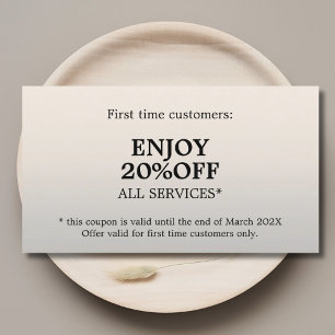 ミニマリスエレガントト・シフェイクルバー美しいクーポン 割引カード