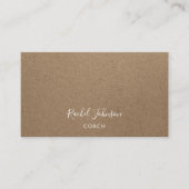 ミニマリスクラフト紙エレガントソファセラピスト 名刺 (正面)