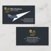 ミニマリスクールトジェット機航空パイロット 名刺 (正面/裏面)