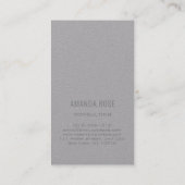 ミニマリスグレーアーバングレープロフェッショナルコンサルティング 名刺 (裏面)