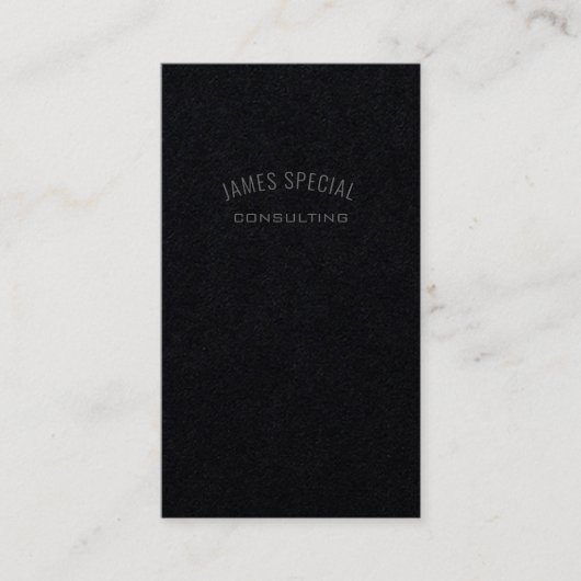 ミニマリスグレーブラックグレープロフェッショナルコンサルティング 名刺 (正面)