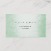 ミニマリスゴールデンフォイルグラスミントグリーンVIP 名刺 (裏面)