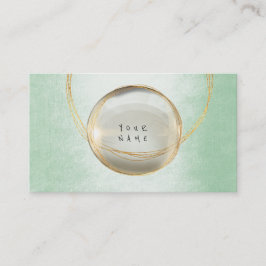 ミニマリスゴールデンフォイルグラスミントグリーンVIP 名刺