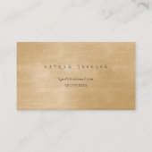 ミニマリスゴールデンベージュマスタードベルベットビップ 名刺 (裏面)