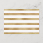 ミニマリスシンプルトの金ゴールド白黒ベビー エンクロージャーカード (裏面)