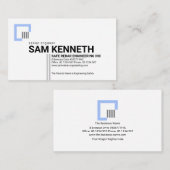 ミニマリスシンプルト二重線エンジニアリング 名刺 (正面/裏面)