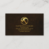 ミニマリススタイリッシュト金ゴールドラインハンドマンビルダ 名刺 (裏面)