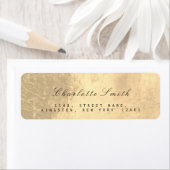 ミニマリスセピアゴールドフォイル差出人住所ラベル ラベル (インサイチュ)