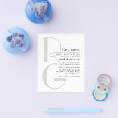 ミニマリスタイリッシュストタイポグラフィモ結婚ノグラムIn チラシ (シングル)