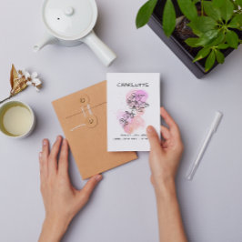 ミニマリスティック サンキュー さくら ピンク フローラル ポストカード