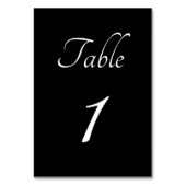 ミニマリスティック：ブラックアンドカジュアル  テーブルナンバー (裏面)