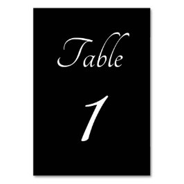 ミニマリスティック：ブラックアンドカジュアル  テーブルナンバー