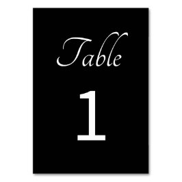 ミニマリスティック：ブラック   テーブルナンバー