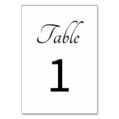 ミニマリスティック:ホワイト テーブルナンバー (裏面)
