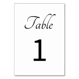 ミニマリスティック：ホワイト   テーブルナンバー