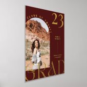 ミニマリスティック ボーホー シック アーチ フレーム 卒業写真 箔ポスター (レイダウン)