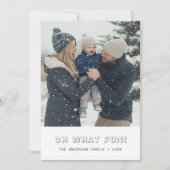 ミニマリストああ何おもしろいクリスマスファミリーフォト シーズンカード (正面)