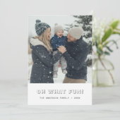 ミニマリストああ何おもしろいクリスマスファミリーフォト シーズンカード (スタンド正面)