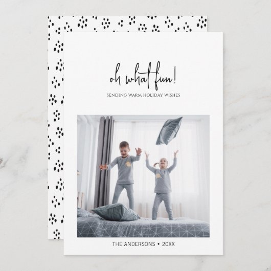 ミニマリストああ何おもしろいクリスマス シーズンカード (正面/裏面)