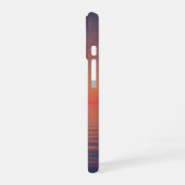 ミニマリストあたたかなレトロシーケープ日没 iPhone 16ケース (左側面)