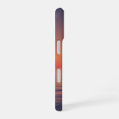 ミニマリストあたたかなレトロシーケープ日没 iPhone 16ケース (右側面)