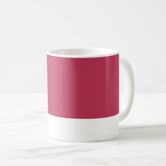 ミニマリストあなたの名前をパーソナライズ赤マゼンタ コーヒーマグカップ (正面右)