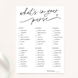 ミニマリストあなたの財布のブライダルゲームカード 招待状