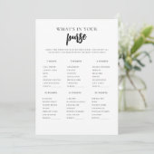 ミニマリストあなたの財布のブライダルシャワーカード 招待状 (スタンド正面)